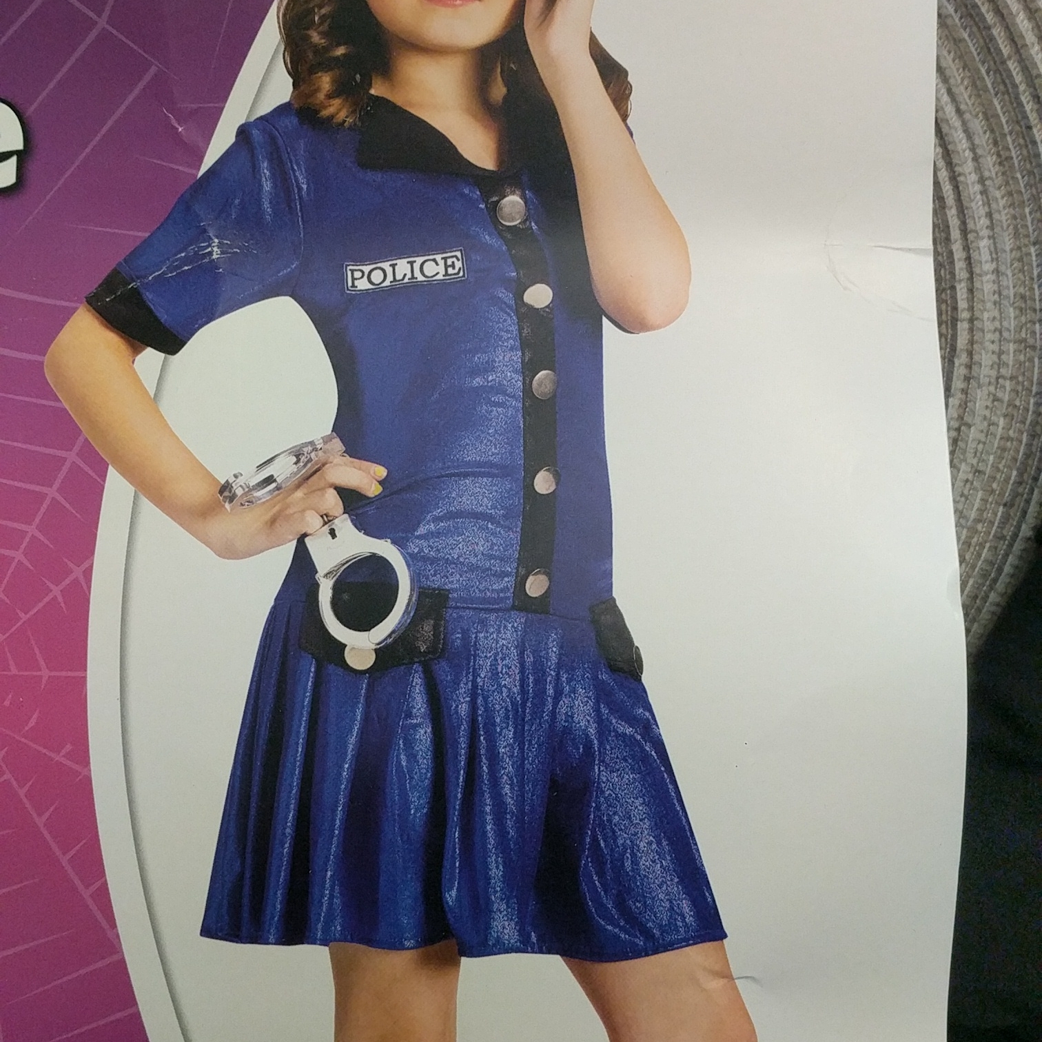Kids Police Dress Size Medium Girls 8/10